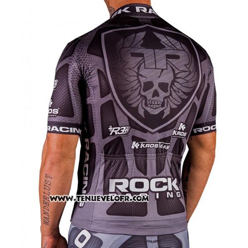 2016 Maillot Ciclismo Rock Racing Marron Manches Courtes et Cuissard